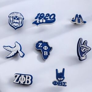 Zeta Phi Beta Sorority Croc Charms